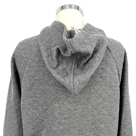 Market & Spruce Quilted Hoodie Pullover Sweatshirt Gray Size Small NWT - Picture 4 of 10